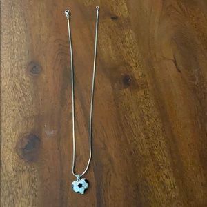 Soccer heart necklace